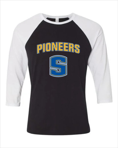 Stillwater Pioneers Mascot #6 Women's Baseball T-Shirt