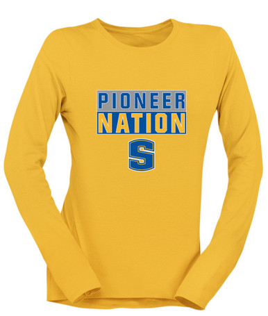 Stillwater Pioneers Nation #1 Women's LS T-Shirt