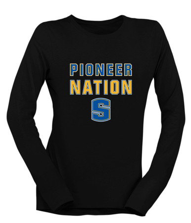 Stillwater Pioneers Nation #2 Women's LS T-Shirt