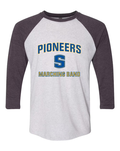 Stillwater Pioneers Marching Band Women's Baseball T-Shirt