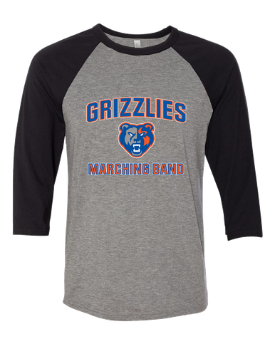 Grand Oaks Grizzlies Marching Band Men's Baseball T-Shirt