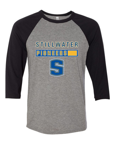 Stillwater Pioneers Mascot #7 Women's Baseball T-Shirt