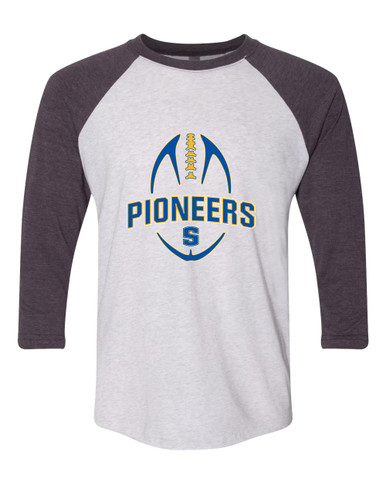 Stillwater Pioneers Football #5 Women's Baseball T-Shirt