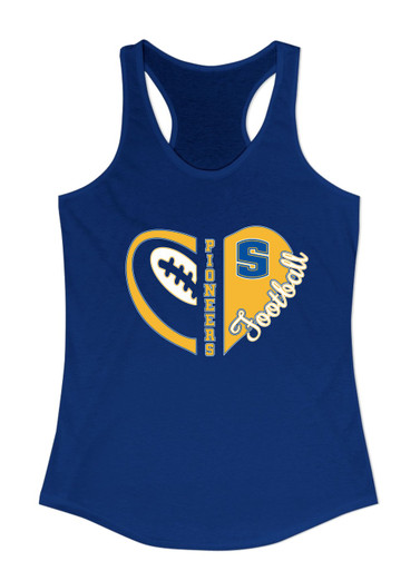 Stillwater Pioneers Heart Football Women's Tank Top