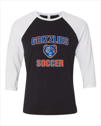 Grand Oaks Grizzlies Soccer #1 Women's Baseball T-Shirt