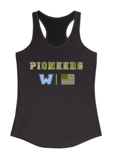Watauga Pioneers Camo Flag Women's Tank Top