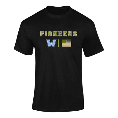 Watauga Pioneers Camo Flag Men's SS T-Shirt