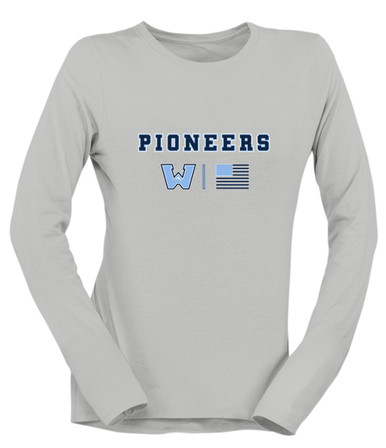 Watauga Pioneers Team Colors Flag Women's Premium LS T-Shirt