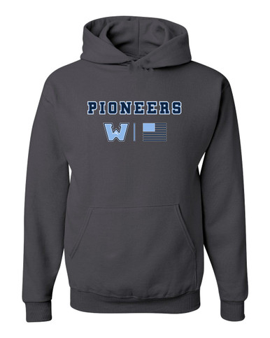 Watauga Pioneers Team Colors Flag Men's Premium Hoodie