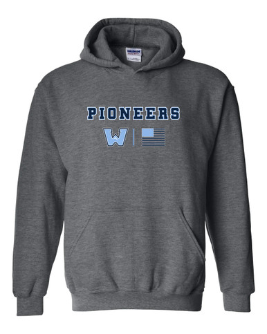Watauga Pioneers Team Colors Flag Men's Hoodie