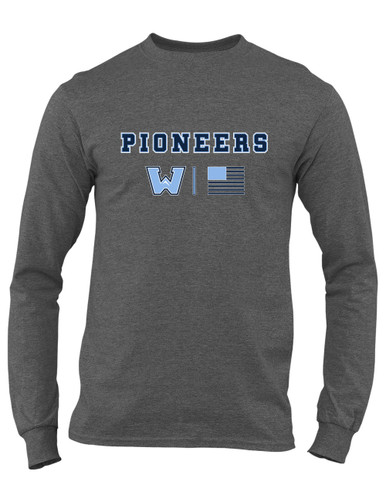 Watauga Pioneers Team Colors Flag Men's Premium LS T-Shirt
