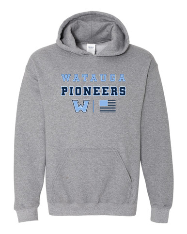 Watauga Pioneers Spirit Flag Men's Hoodie