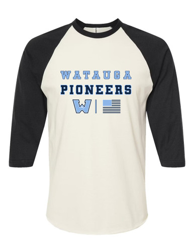 Watauga Pioneers Spirit Flag Women's Baseball T-Shirt