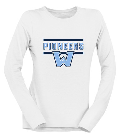 Watauga Pioneers Mascot #5 Women's LS T-Shirt