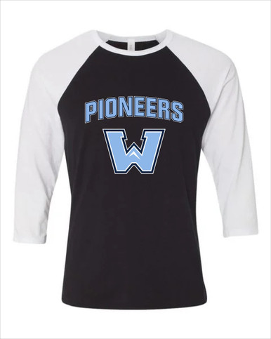 Watauga Pioneers Mascot #6 Women's Baseball T-Shirt
