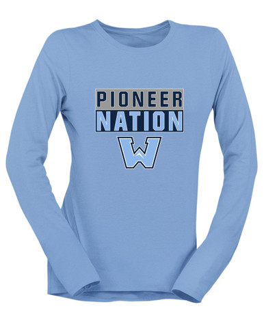 Watauga Pioneers Nation #1 Women's LS T-Shirt