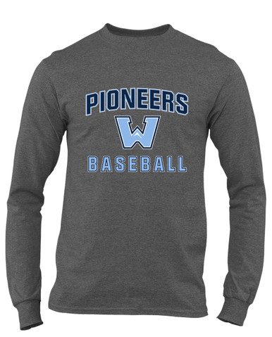 Watauga Pioneers Baseball #1 Men's LS T-Shirt