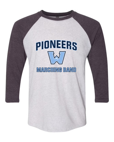 Watauga Pioneers Marching Band Women's Baseball T-Shirt