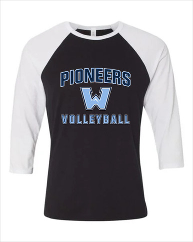 Watauga Pioneers Volleyball Women's Baseball T-Shirt