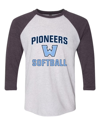 Watauga Pioneers Softball #1 Women's Baseball T-Shirt