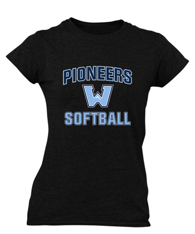 Watauga Pioneers Softball #1 Women's Premium SS T-Shirt
