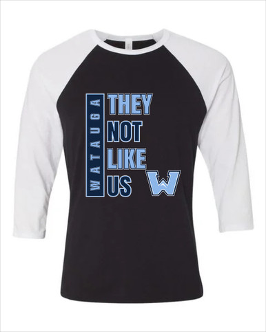 Watauga Pioneers They Not Like Us #1 Women's Baseball T-Shirt
