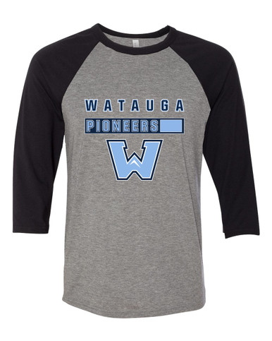 Watauga Pioneers Mascot #7 Women's Baseball T-Shirt