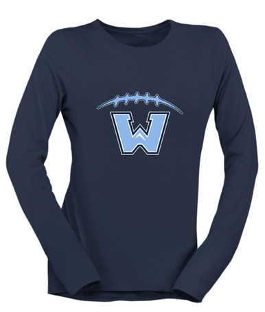 Watauga Pioneers Football #2 Women's LS T-Shirt