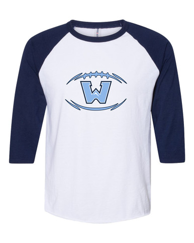 Watauga Pioneers Football #3 Women's Baseball T-Shirt