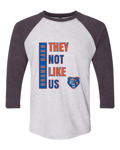 Grand Oaks Grizzlies They Not Like Us #1 Women's Baseball T-Shirt