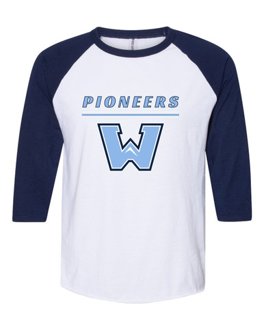 Watauga Pioneers Mascot #8 Women's Baseball T-Shirt