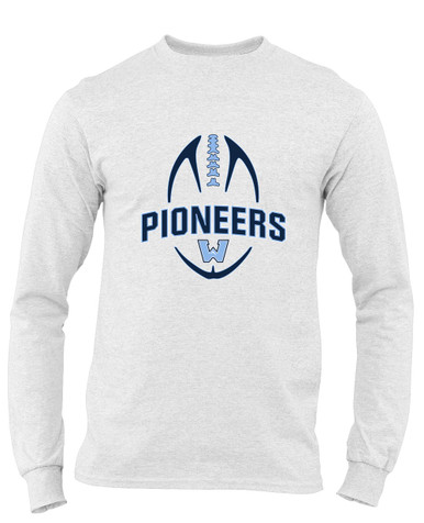 Watauga Pioneers Football #5 Men's LS T-Shirt