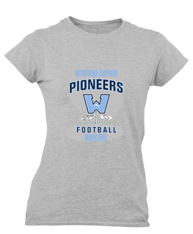 Watauga Pioneers Football #6 Women's Premium SS T-Shirt