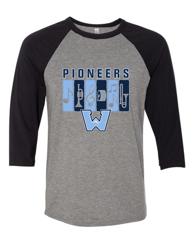 Watauga Pioneers Band # 2 Women's Baseball T-Shirt