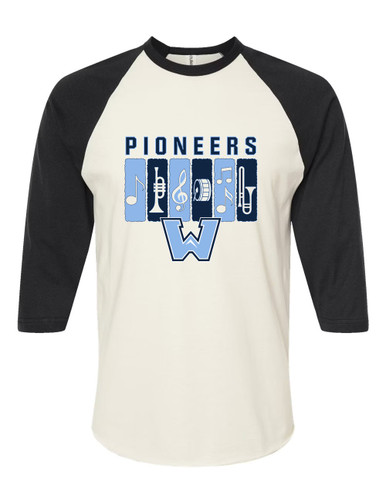 Watauga Pioneers Band # 2 Men's Baseball T-Shirt