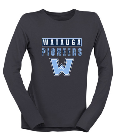 Watauga Pioneers Mascot #9 Women's Premium LS T-Shirt