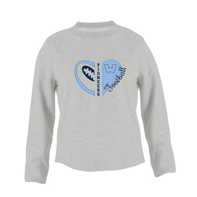 Watauga Pioneers Heart Football Women's Sweatshirt