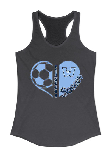 Watauga Pioneers Heart Soccer Women's Tank Top