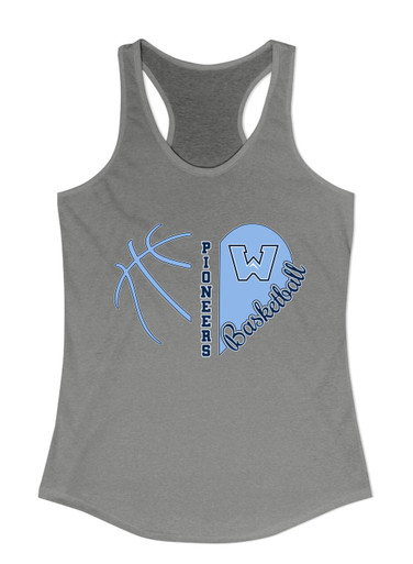 Watauga Pioneers Heart Basketball Women's Tank Top
