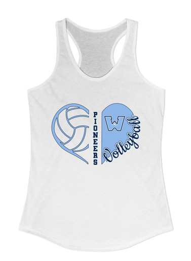 Watauga Pioneers Heart Volleyball Women's Tank Top