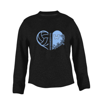 Watauga Pioneers Heart Volleyball Women's Sweatshirt