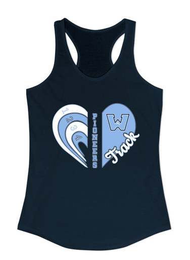 Watauga Pioneers Heart Track Women's Tank Top