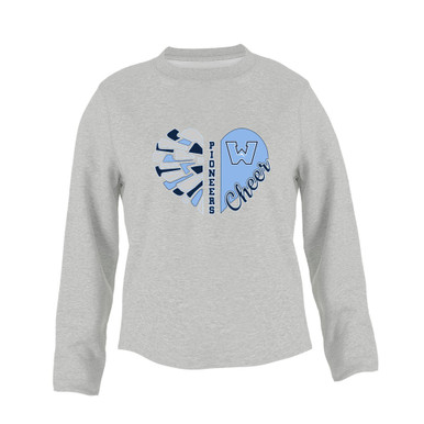 Watauga Pioneers Heart Cheer Women's Sweatshirt