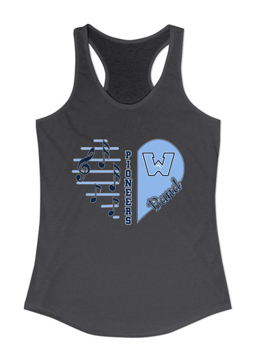Watauga Pioneers Heart Band Women's Tank Top