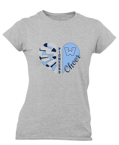 Watauga Pioneers Heart Cheer Women's SS T-Shirt