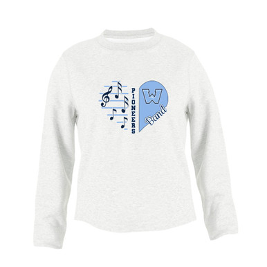 Watauga Pioneers Heart Band Women's Sweatshirt