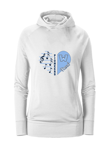Watauga Pioneers Heart Band Women's Hoodie