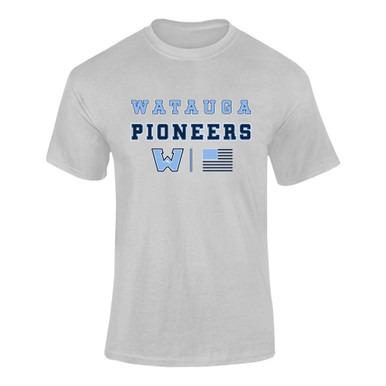 Watauga Pioneers Spirit Flag Men's SS T-Shirt