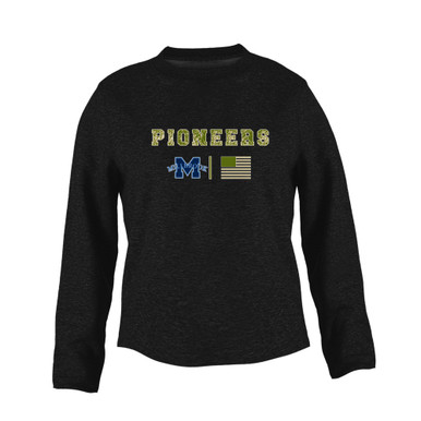 Millbrook Pioneers Camo Flag Women's Sweatshirt