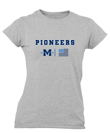 Millbrook Pioneers Team Colors Flag Women's SS T-Shirt